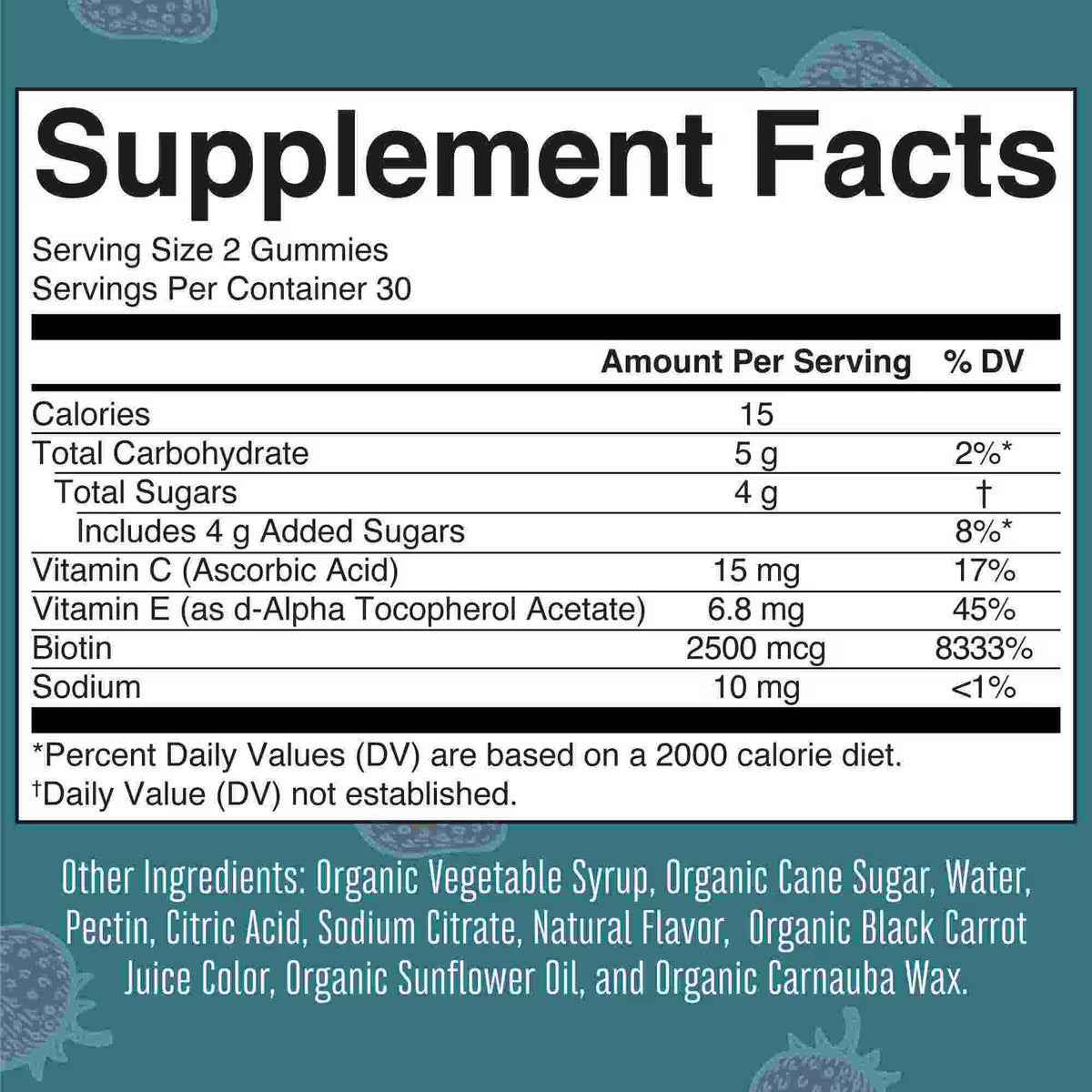 ORGANIC HAIR, SKIN + NAILS GUMMIES
