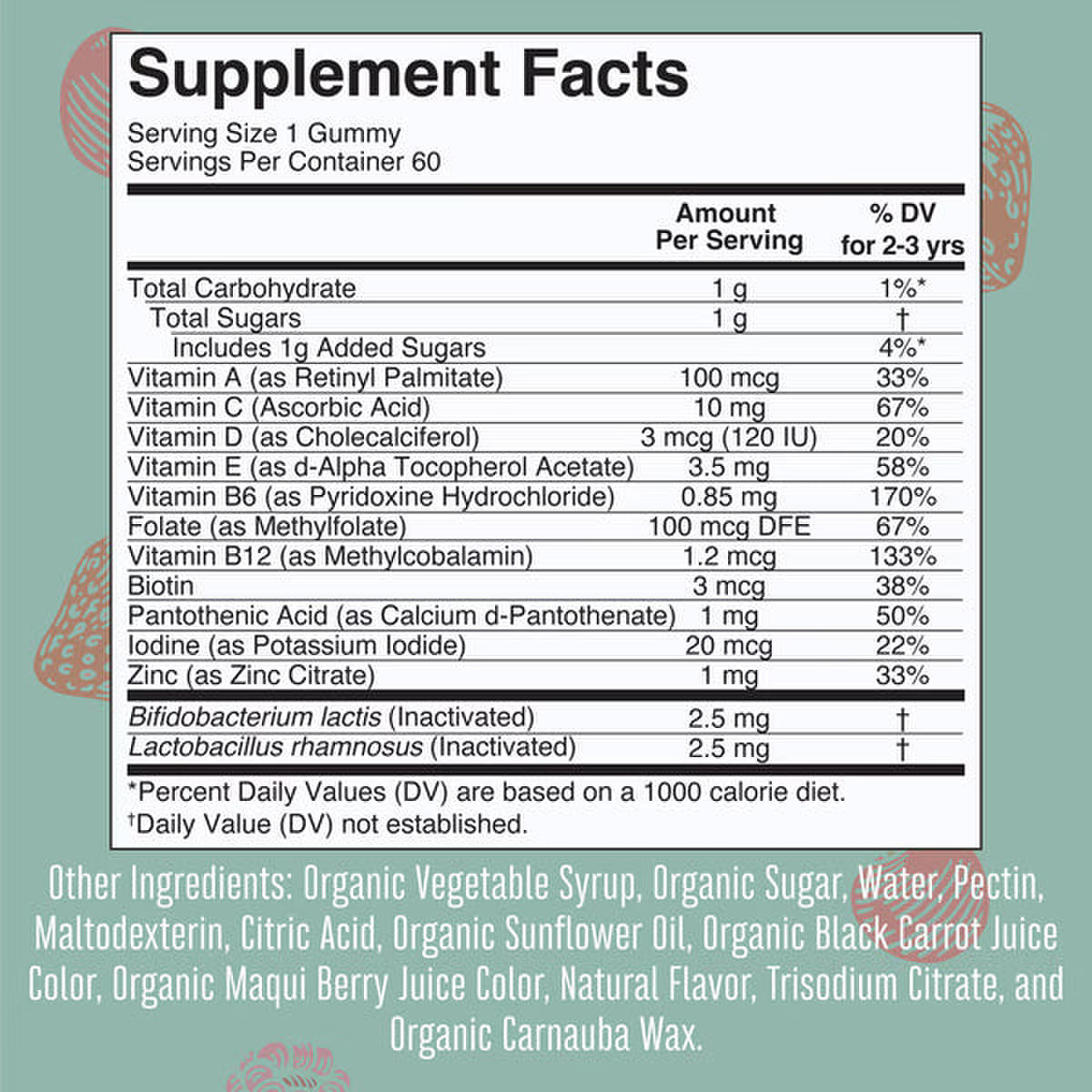 ORGANIC TODDLER MULTIVITAMIN + POSTBIOTICS